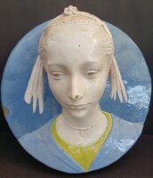 Andrea della Robbia Tondo "Reneszánsz Lány Portréja" by Cantagalli