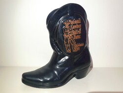 Kerámia western cowboy csizma cipő dísz 18cm