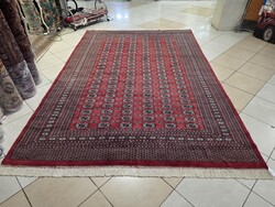 Álomszép hatalmas bokhara  kézi csomózású  220x330 gyapjú perzsa szőnyeg FZ78