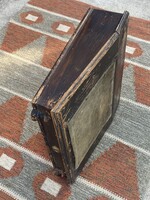 ANTIK, FELNYITHATÓ TETEJŰ, ÍRÓ SZEKRÉNY, ÓNÉMET TÁROLÓ, ÍRÓASZTAL