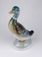 1W705 Régi nagyméretű jelzetlen porcelán vadkacsa figura 24 cm