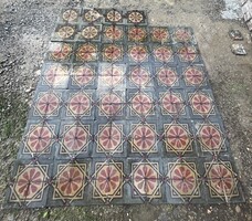 Kuriózum antik cementlap, art deco