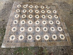 Kuriózum antik cementlap szecesszós mintázattal