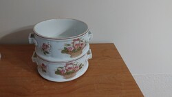 2 db porcelán komatál, ételhordó