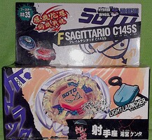 EREDETI Beyblade Flame Sagitario C145S Takara Tomy Metal Fight játék korong bontatlan dobozával
