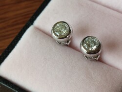 Moissanit gyémánt  0.5 ct 925 ezüst fülbevaló