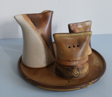 Kerámia szett só bors ecet tartó Chile .designer: Patricia Guerra Ritka!  Alkudható!