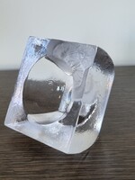 Vintage Kosta Boda (Kjell Engman) svéd művészi üveg , asztaldísz, mécsestartó