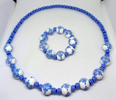 Holland Delfti mintás ékszerszett 358