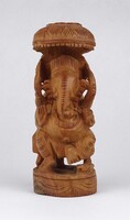 1X113 Keleti fafaragvány Ganesha szobor fafaragás 16 cm