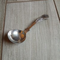 Szépséges antik ezüstözött lekváros kanál (12,3x4,2 cm)