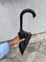 Gyönyörű antik régi esernyő ernyő Ébenfekete nyél Csont díszítéssel