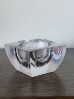 Vintage Kosta Boda (Kjell Engman) svéd művészi üveg , asztaldísz, mécsestartó