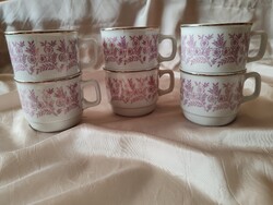 Zsolnay apró virág mintás bögrék