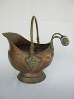 Réz kaspó kerámia fogóval