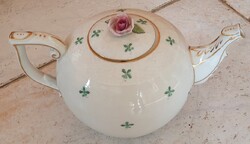 Herendi teás kanna zöld apró virágokkal