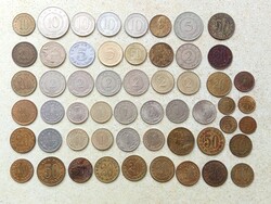 Jugoszlávia 55 db Különböző Érme 5,10,20,50 Para 1,2,5,10,20,50 Dinár 1953-2002