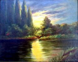 Bornemisza Géza: Napnyugta, 1920-1930-as évek - igen ritka a műtárgypiacon!