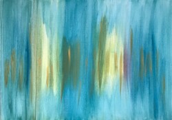 Türkiz  -   50cm x 70cm abstract vászonkép