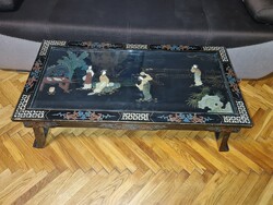 Kínai jade és gyöngyház dohányzóasztal - chinese mother of pearl