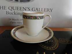 Rosenthal kávés (mokkás) szett virágos bordűrrel