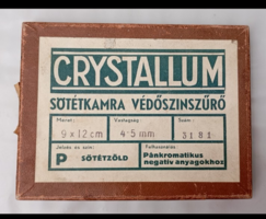 Crystallum sötétzöld védőszűrő fotólabor lámpához 9x12 cm 4-5 mm
