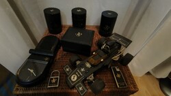 JPS John Player Special cigarettás dobozok dísztárgyak, óra, rádió, lakat, óra doboz, öngyújtó