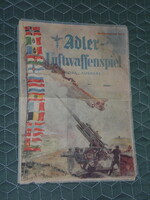 Társasjáték plakát,Adler Luftverteidigungs Spiel,1945-  ,30.5cmx22cm,