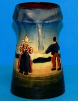 Szecessziós kerámia váza hibátlan állapotban