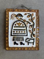 Borsodi Ágnes kerámia fali dísz – 18×22 cm