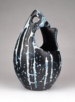 1D405 Jelzett LURIA VILMA retro madaras iparművészeti kerámia váza 16 cm