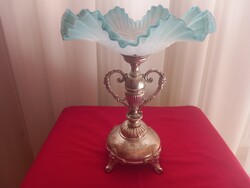 Kuriózum!! Ezüst Historizáló talpas kínálótál  (művészettörténészi tanúsítvánnyal)