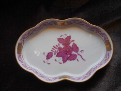 Aponyi mintával Herendi porcelán  tálka  13 cm X 9 cm