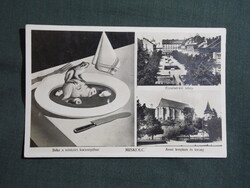 Képeslap,Miskolc,Erzsébet tér,Avasi templom,Béka a miskolci kocsonyában,Barasits Bp. kiadás,1938-