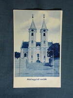 Képeslap,Máriagyűd,leporelló,mozaik,Kegytemplom látkép,részlet,Barasits Bp. kiadás,1925-