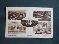 Képeslap,Máriagyűd,mozaik,Kegytemplom látkép,részlet,Karinger,Szent Ferenc-rend kiadás,1925-