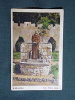 Képeslap,Máriagyűd,Szent Ferenc kútja látkép,részlet,Karinger,Szent Ferenc-rend kiadás,1925-