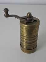 Antik kisméretű réz daráló kávédaràló borsörlő 9 cm