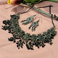 Indiai Cirkon köves nyakék és fülbevaló