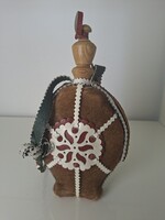 Trikoloros csikóbőrös lőszőr kulacs csikóbőr kulacs 20.5 cm