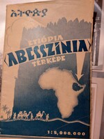 Etiópia - Abesszínia térképe 1935.