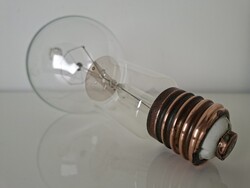 Vörösréz menetes E40 - 300W korai TUNGSRAM ipari izzó égő + E40 porcelán foglalat - MŰKÖDIK!