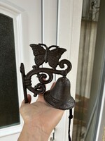 Gyönyörű Öntöttvas pillangós  csengő kolomp  harang  nosztalgia falusi paraszti dekoráció