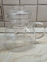 Üveg teás kancsó eladó! Pirex kancsó, teatartóval, fedővel 2 literes eladó!