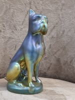 Zsolnay boxer kutya eozin