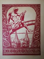 MEGFAGYOTT MUZSIKUS 1930 - SZERKESZTETTÉK A HARMADÉVES ÉPÍTÉSZEK (MŰEGYETEM), GRAFIKA, ART DECO