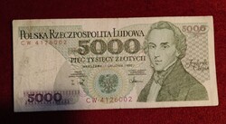 Lengyelország 5000 Zloty 1988