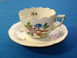 Herendi eton mintás mokkás csésze aljával