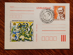 Díjjegyes levelezőlap 1979. Berze Nagy János néprajzkutató mesegyűjtő - Sárkányölő Sebestyén