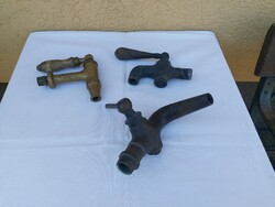 3 db antik réz csap